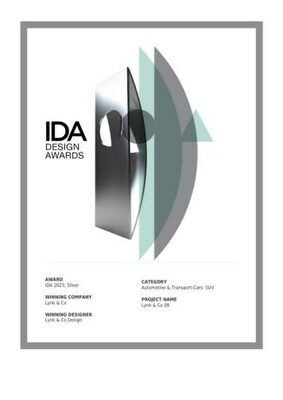 Lynk & Co Wins Top Honors in the International Design Award 2023 (PRNewsfoto/Lynk & Co)