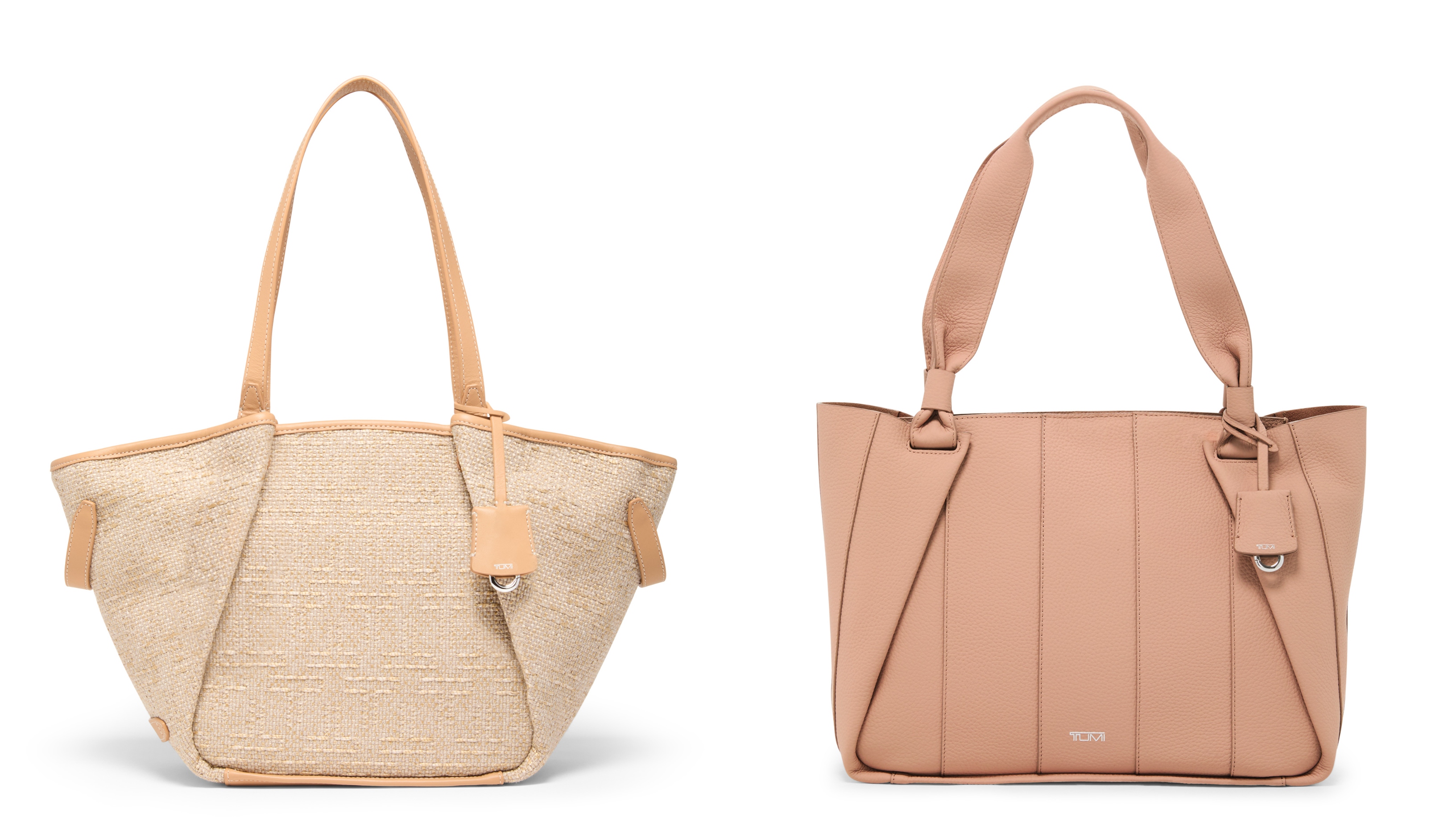 (Từ trái sang phải) Túi tote Georgica Lima Medium màu Natural/màu Sand và Túi tote Valorie màu Lily