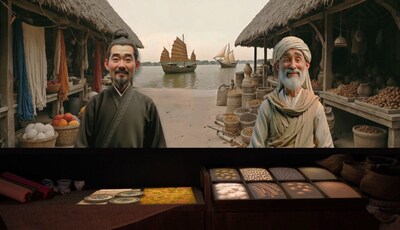 Sử dụng ứng dụng web Time Capsule để khám phá thêm về các thương nhân dọc Con đường tơ lụa trên biển.