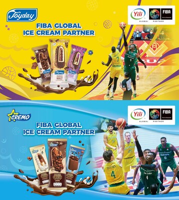 Accelerating Global Expansion! Yili Shines at FIBA Asia Cup in Saudi Arabia with Joyday and Cremo, Boosting Middle East Market Growth (PRNewsfoto/Yili Group)
