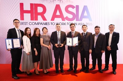 Cathay United Bank - Ho Chi Minh City Branch, part of Cathay Financial Holdings, wins double honors at the HR Asia Awards 2025, including “Best Companies to Work for in Asia” and “Tech Empowerment” awards. (Photo provided by Cathay United Bank) (PRNewsfoto/Cathay United Bank) Cathay United Bank - Ho Chi Minh City Branch, part of Cathay Financial Holdings, wins double honors at the HR Asia Awards 2025, including “Best Companies to Work for in Asia” and “Tech Empowerment” awards. (Photo provided by Cathay United Bank) (PRNewsfoto/Cathay United Bank)
