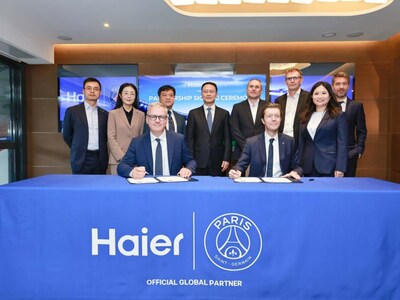 Haier Signs New Partnerships in the World of Football with Paris Saint-Germain (PRNewsfoto/Haier Group)