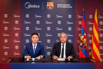 Midea and FC Barcelona, Kick Off Strategic Alliance for Global Growth (PRNewsfoto/Midea)