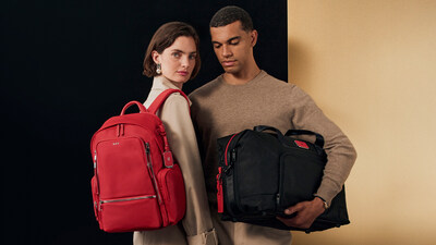 TUMI MỜI BẠN TẬN HƯỞNG "GIFT JOY" TRONG MÙA LỄ NÀY Voyageur Celina Backpack in TUMI Red, Alpha Double Expansion Travel Satchel in Red and Black Colorway