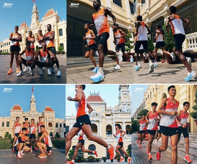 International elite runners team and local Vietnamese team (PRNewsfoto/Xtep)