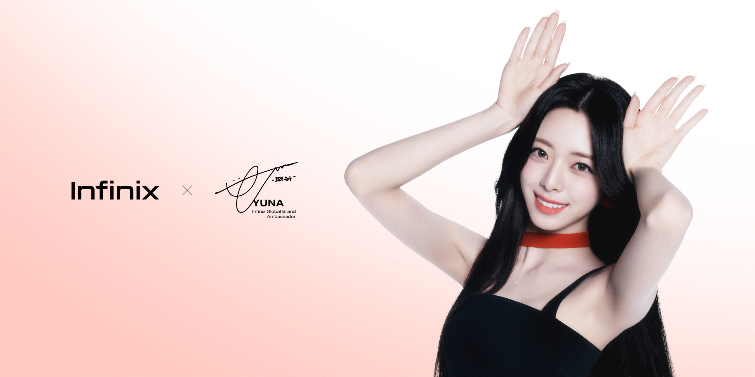 Nữ ca sĩ Yuna, thành viên của nhóm nhạc nữ K-pop ITZY là Đại sứ Thương hiệu Toàn cầu của Infinix Infinix Global Brand Ambassador YUNA