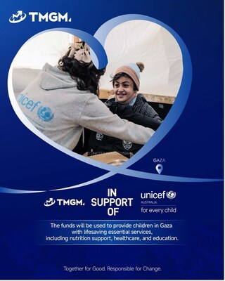 TMGM hỗ trợ các nỗ lực nhân đạo của UNICEF Australia dành cho trẻ em tại Gaza TMGM hỗ trợ các nỗ lực nhân đạo của UNICEF Australia dành cho trẻ em tại Gaza