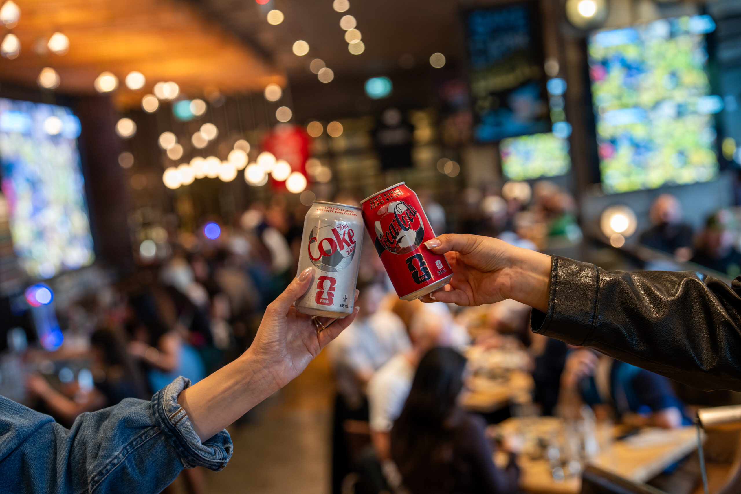 Coca-Cola Cans cheering
