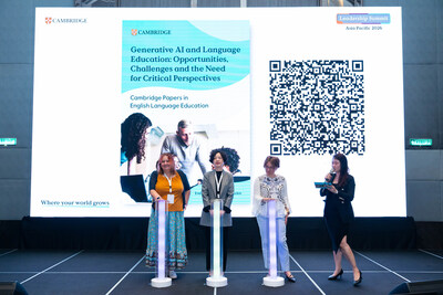Cambridge English ra mắt Báo cáo chuyên đề “AI tạo sinh và giáo dục ngôn ngữ: Cơ hội, thách thức và nhu cầu về góc nhìn phản biện” (PRNewsfoto/Cambridge English) Cambridge English ra mắt Báo cáo chuyên đề “AI tạo sinh và giáo dục ngôn ngữ: Cơ hội, thách thức và nhu cầu về góc nhìn phản biện” (PRNewsfoto/Cambridge English)