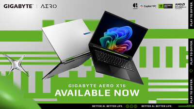GIGABYTE chính thức mở bán AERO X16, tích hợp hiệu năng AI thế hệ mới vào mẫu Copilot+ PC siêu mỏng