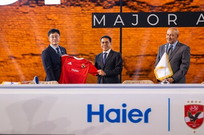 Haier ký thỏa thuận tài trợ 4 năm với Al Ahly FC, trở thành nhà tài trợ chính thứ hai của câu lạc bộ Haier Signs Four-Year Sponsorship with Al Ahly FC, Becoming the Club's Second Main Sponsor