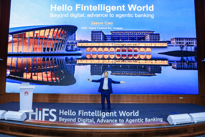 HiFS 2026: Nâng cấp bốn giải pháp tài chính số lớn nhằm thúc đẩy các tổ chức tài chính tiến tới Ngân hàng Tác nhân Huawei Digital Finance Group CEO Cao Delivers Keynote Speech (PRNewsfoto/HUAWEI)