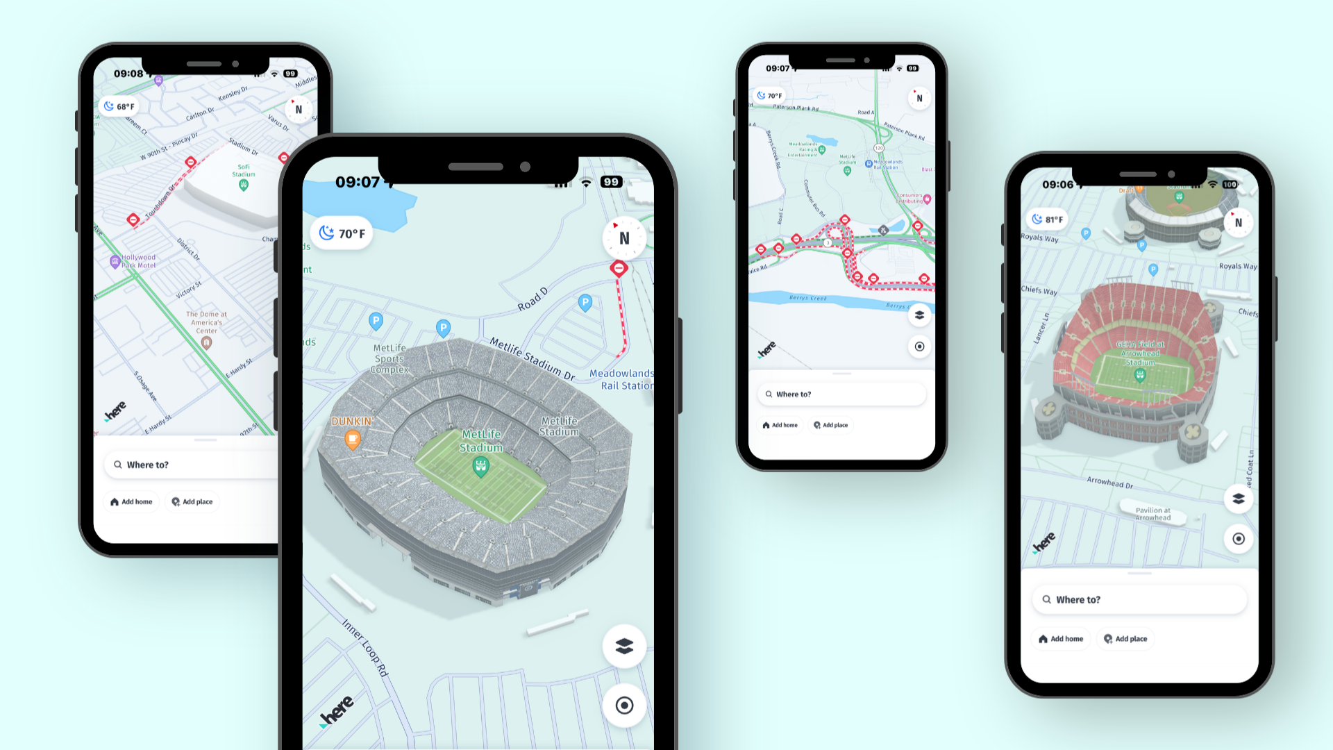 HERE WeGo brings real-time traffic intel to soccer fans across North America HERE WeGo for soccer match travel