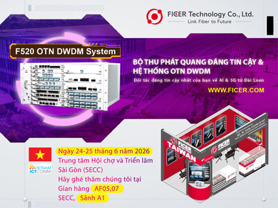 ICTCOMM Vietnam 2026_Giải pháp mô-đun quang FICER và hệ thống DWDM mạng truyền dẫn quang (OTN).
