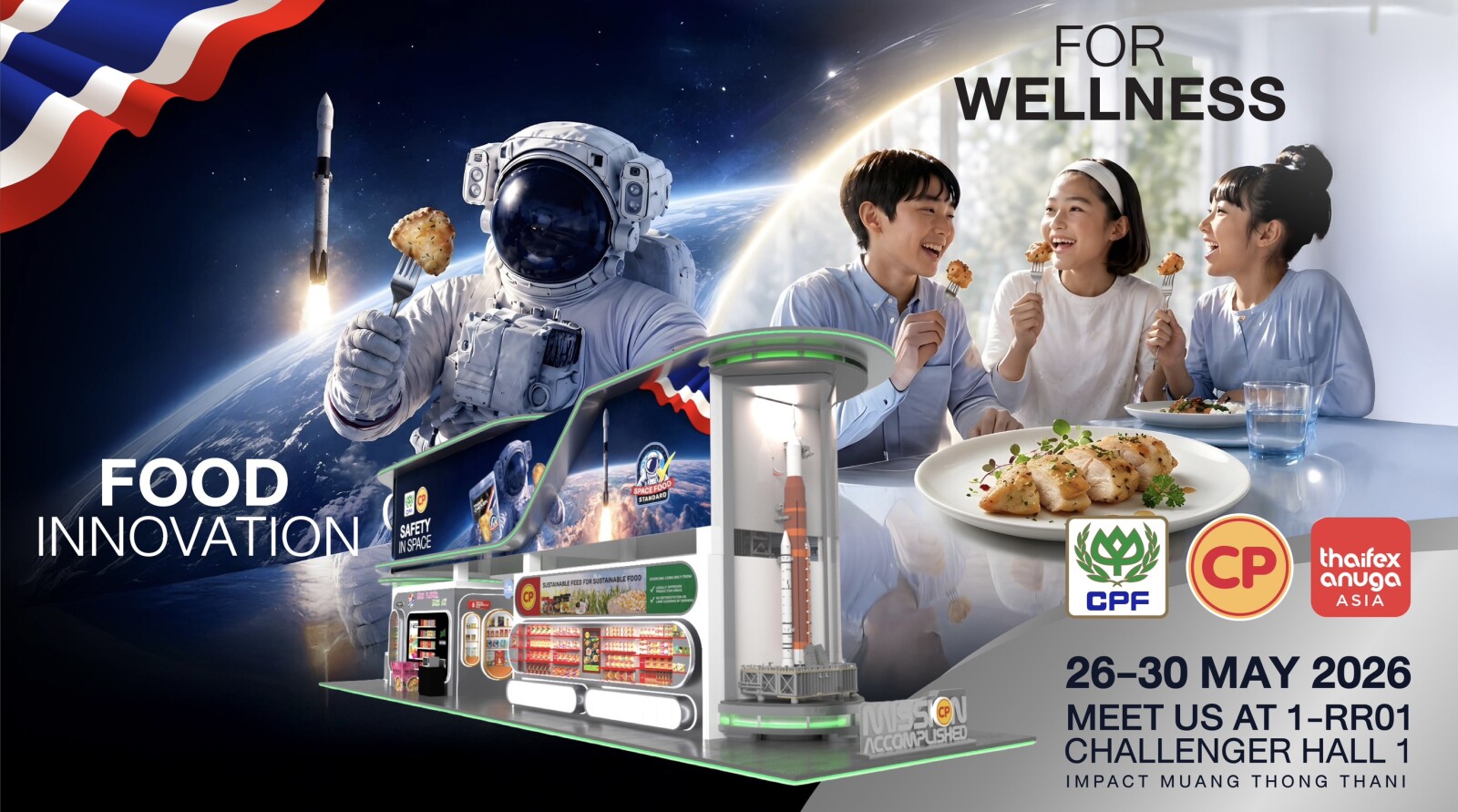 Tại Triển lãm THAIFEX – Anuga Asia 2026, CPF sẽ giới thiệu những sáng tạo thực phẩm mới Food Innovation for Wellness