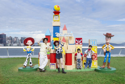Hong Kong Disneyland has presented vibrant “Pixar Summer Rally”-themed installations and brought a burst of summer energy to the Victoria Harbour! (PRNewsfoto/Harbour City Estates Limited)