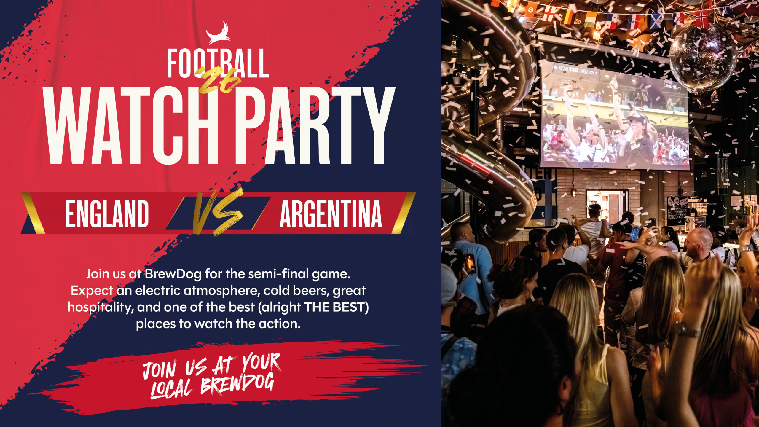 BrewDog Waterloo to Host England’s Biggest Pub Watch Party for Blockbuster Semifinal BrewDog Watch Party