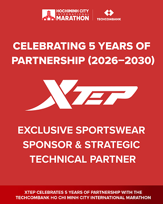XTEP hợp tác với Giải Marathon Quốc tế Thành phố Hồ Chí Minh Techcombank trong khuôn khổ liên minh chiến lược 5 năm nhằm phát triển cộng đồng chạy bộ Việt Nam XTEP hợp tác với Giải Marathon Quốc tế Thành phố Hồ Chí Minh Techcombank trong khuôn khổ liên minh chiến lược 5 năm nhằm phát triển cộng đồng chạy bộ Việt Nam