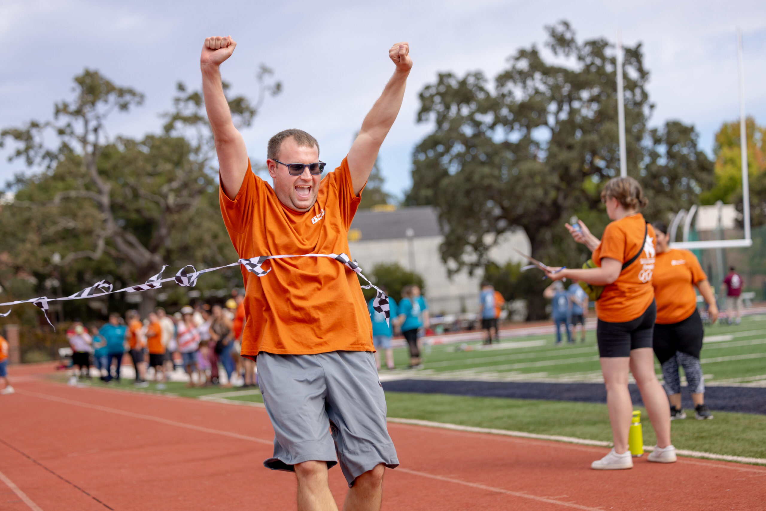 Becoming Independent and Santa Rosa Junior College Partner to Bring “BI Olympics” to Santa Rosa A Becoming Independent athlete crosses the finish line in a sprint at the BI Olympics, hosted at Santa Rosa Junior College's Bailey Field. Photo: Kelsey Floyd