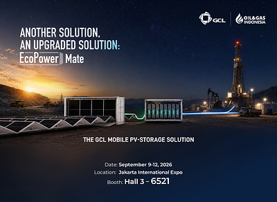 GCL SI giới thiệu EcoPower Mate tại triển lãm Oil & Gas Indonesia 2026 GCL SI showcases its EcoPower Mate mobile PV-storage solution at Oil & Gas Indonesia 2026 in Jakarta