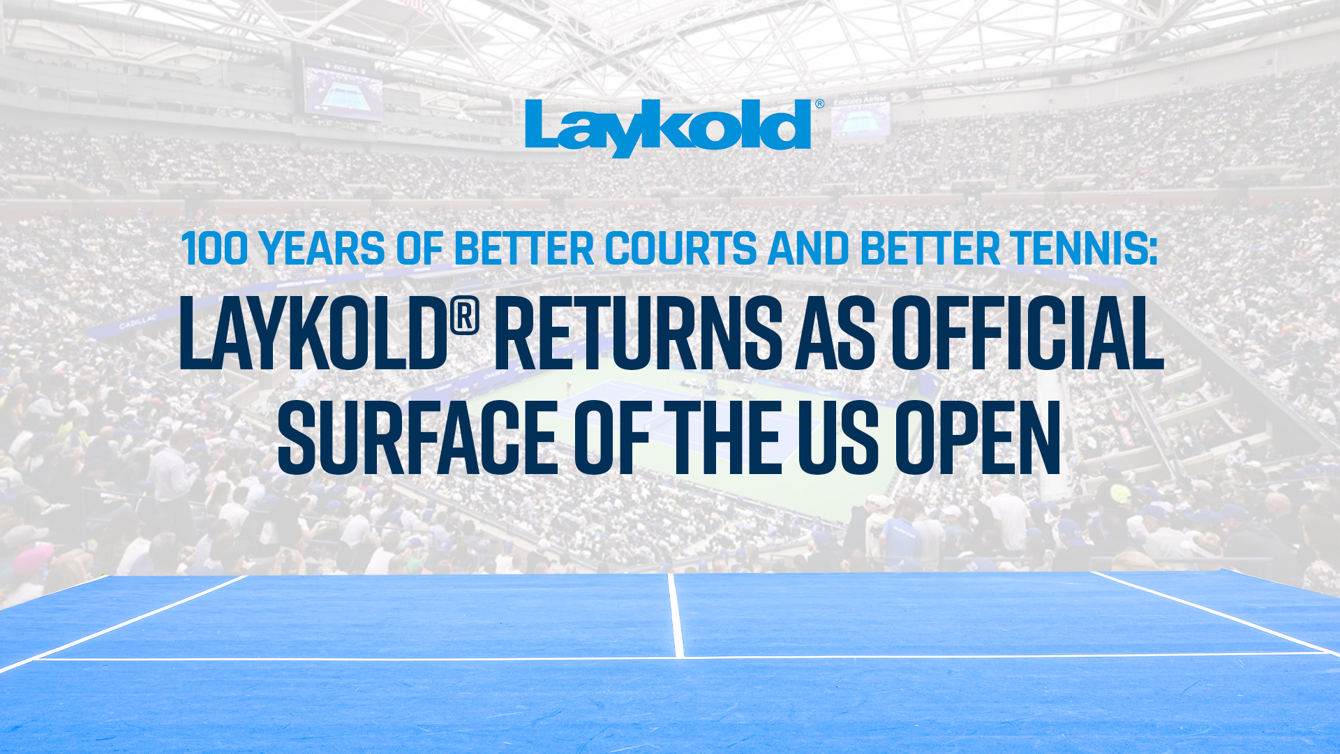 100 years of better courts and better tennis: Laykold®, an AstroTurf Company, returns as Official Surface of the US Open Laykold : The Court of the US Open